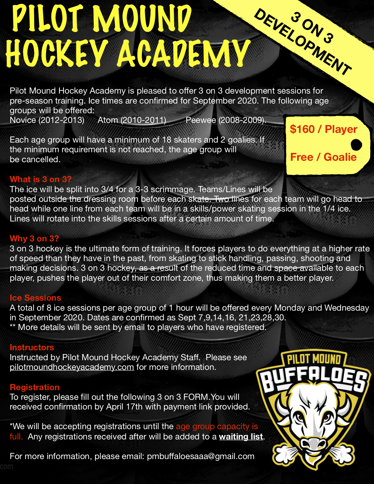 You are currently viewing Pilot Mound Hockey Academy to Host 3 on 3 Development