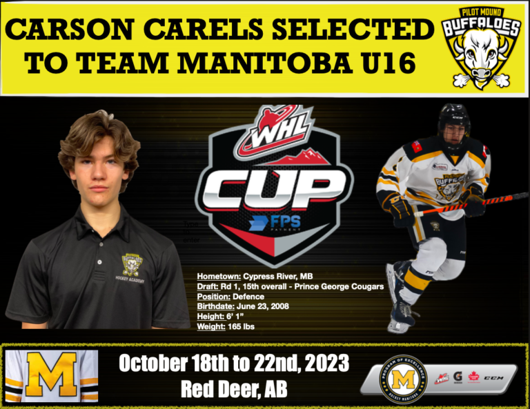 Read more about the article Carson Carels Selected to Team Manitoba Male U16 Roster