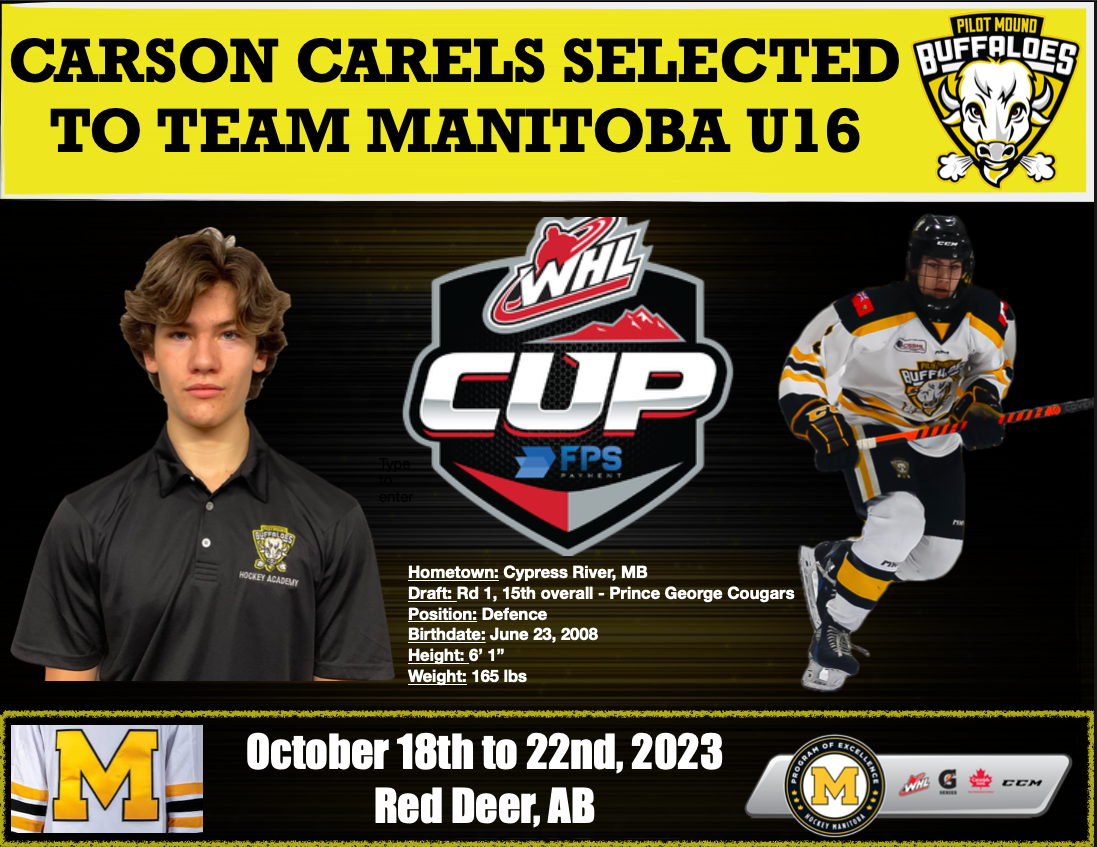 You are currently viewing Carson Carels Selected to Team Manitoba Male U16 Roster