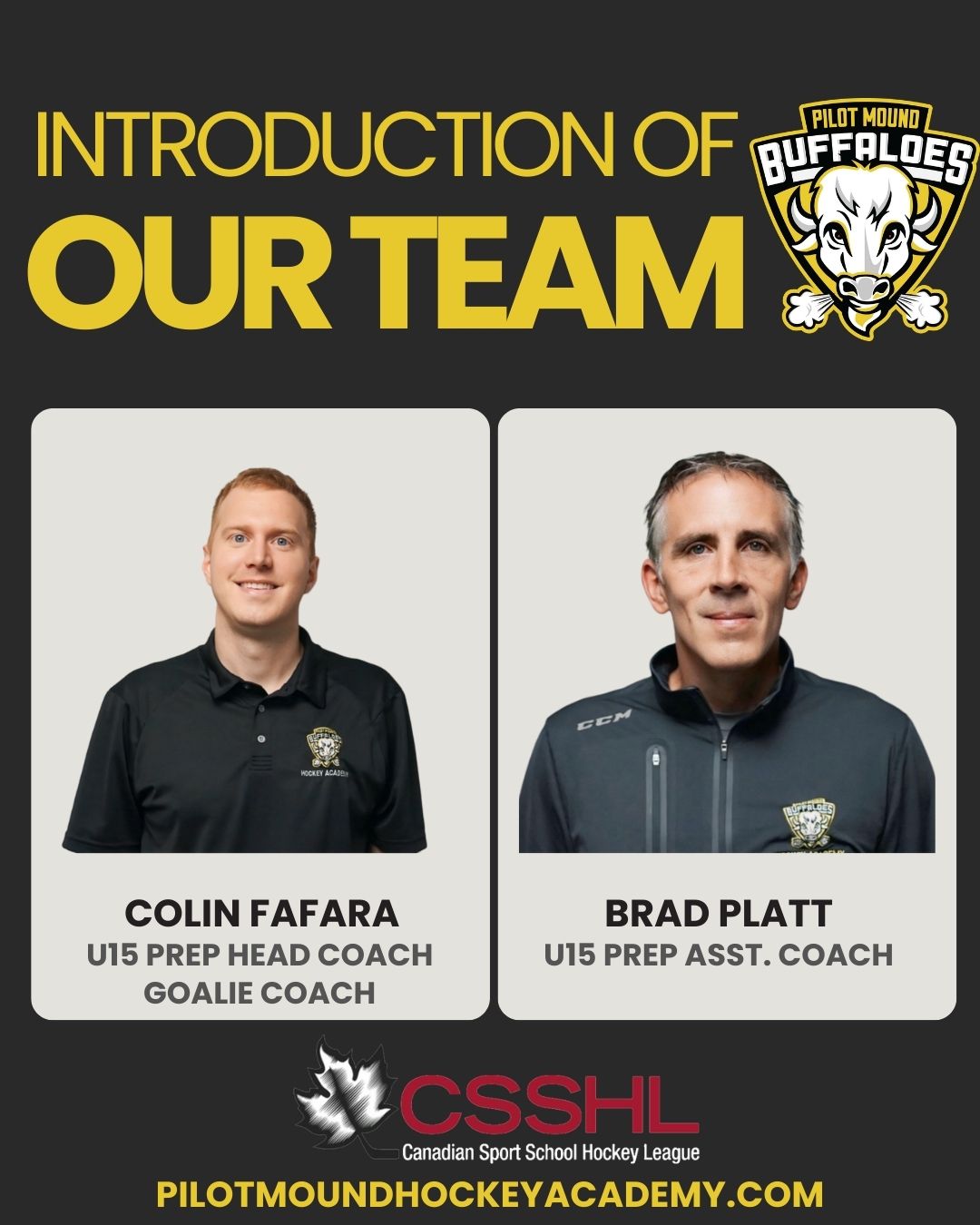 Read more about the article Pilot Mound Hockey Academy Male U15 Prep Coaching Staff Announcement