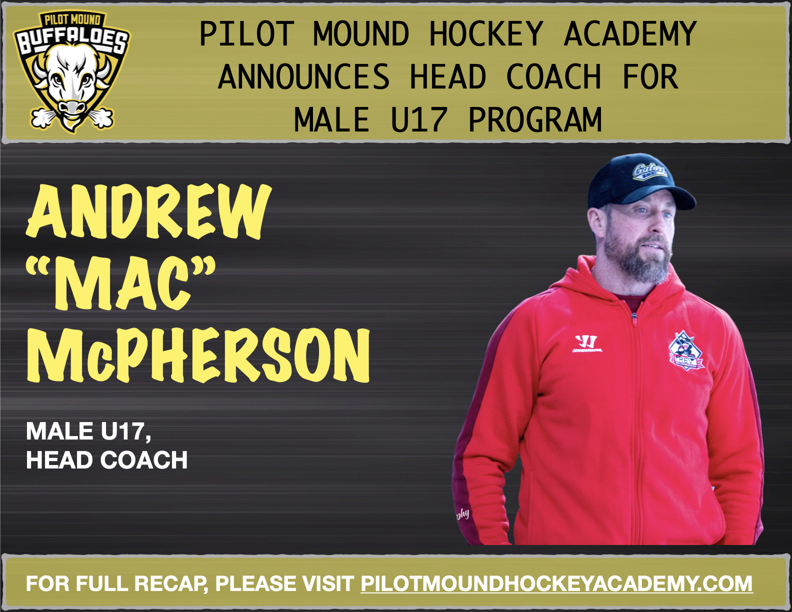 Read more about the article PMHA Welcomes Andrew “Mac” McPherson as Head Coach for Inaugural U17 Program