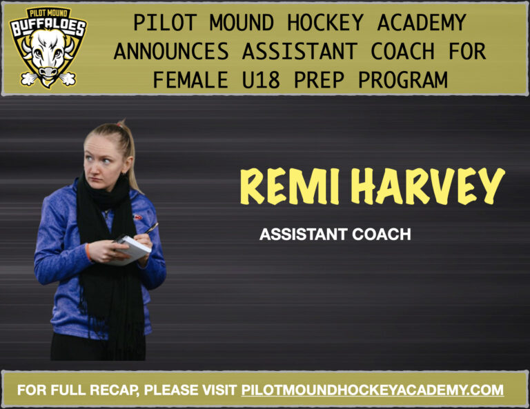 Read more about the article Pilot Mound Hockey Academy Welcomes Remi Harvey as U18 Female Prep Assistant Coach